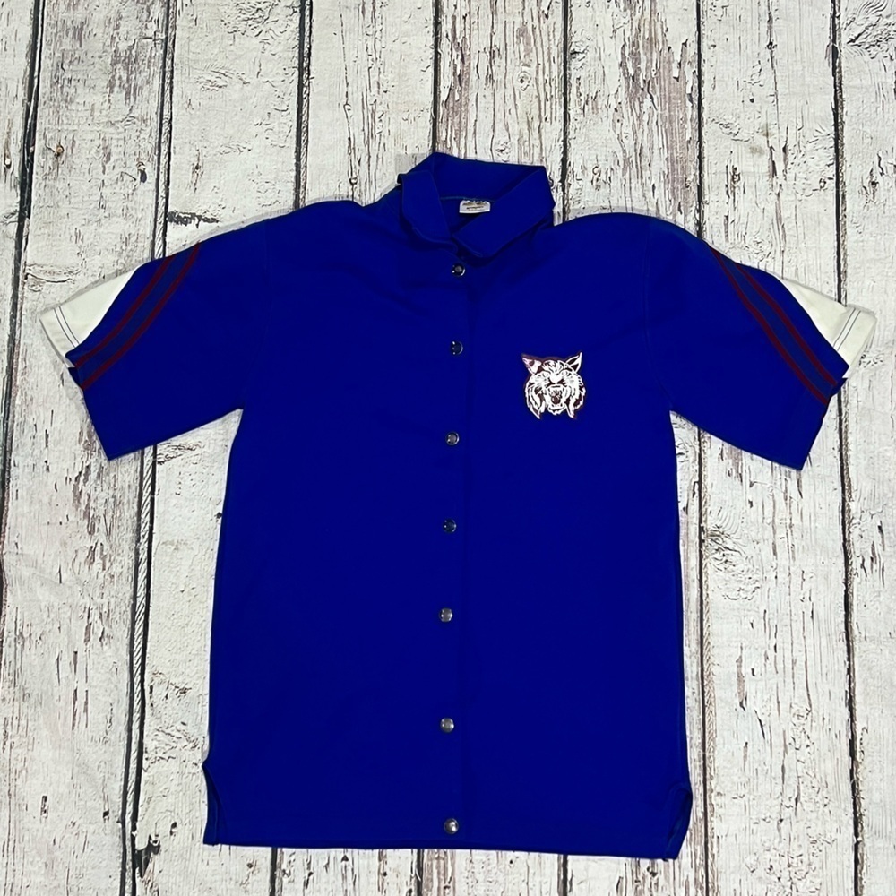 Women's Vintage Wildcats Russell Athletic Warmup 1980s Button Up Jacket
